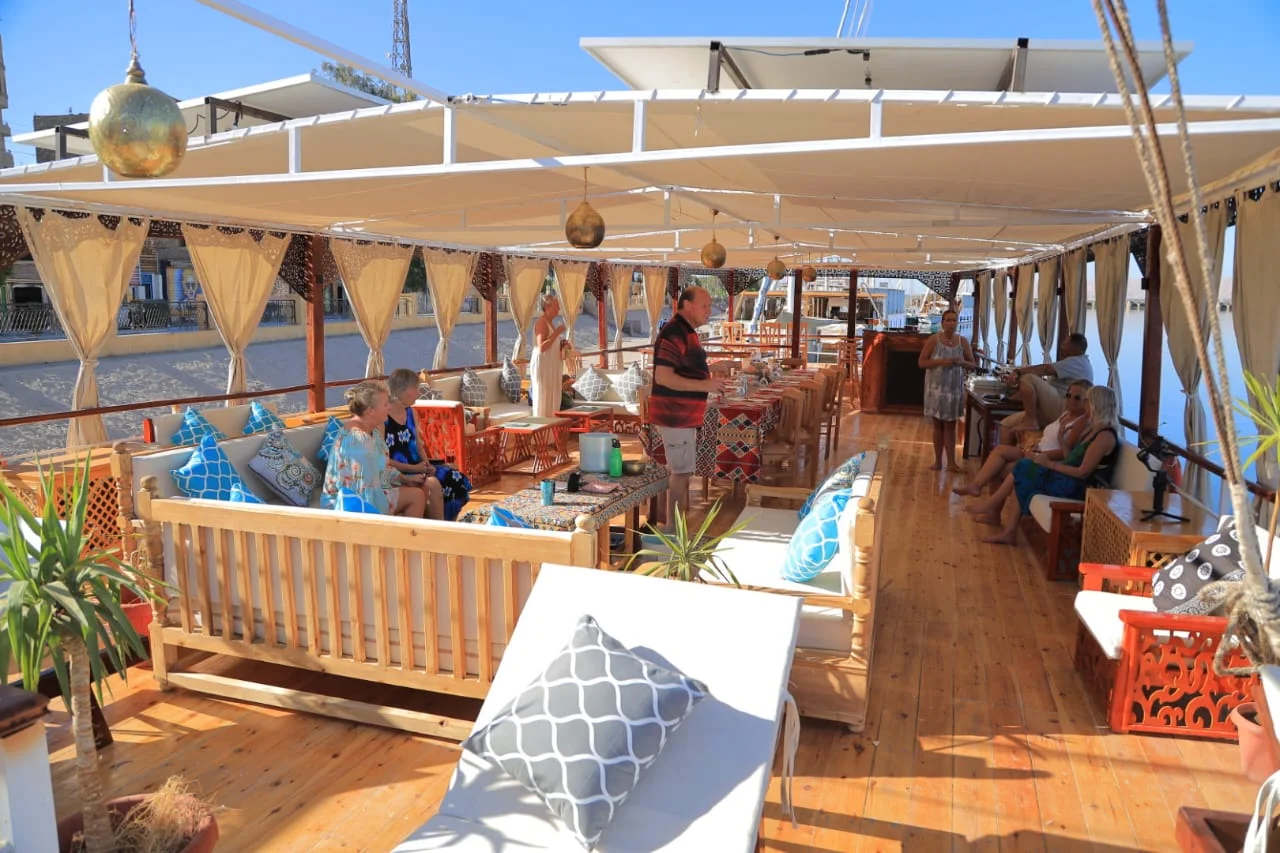 Queen Nefer upper deck aboard Queen Nefer