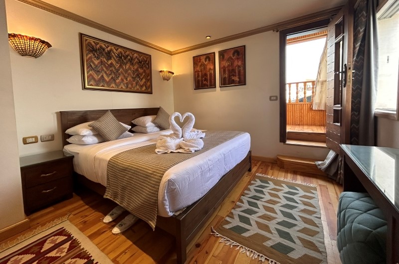 Nile-view suite aboard Queen of Egypt