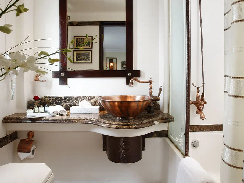 Private bathroom aboard Sonesta Amirat