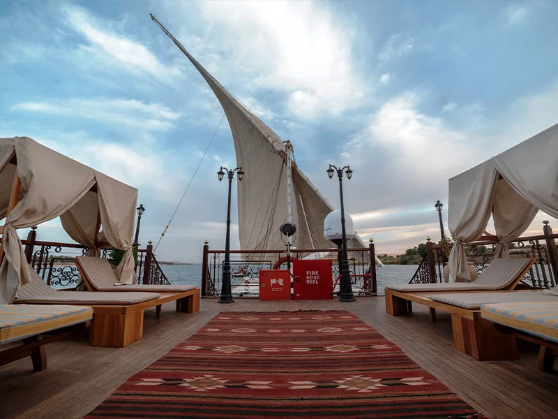 Open sailing deck aboard Sonesta Amirat