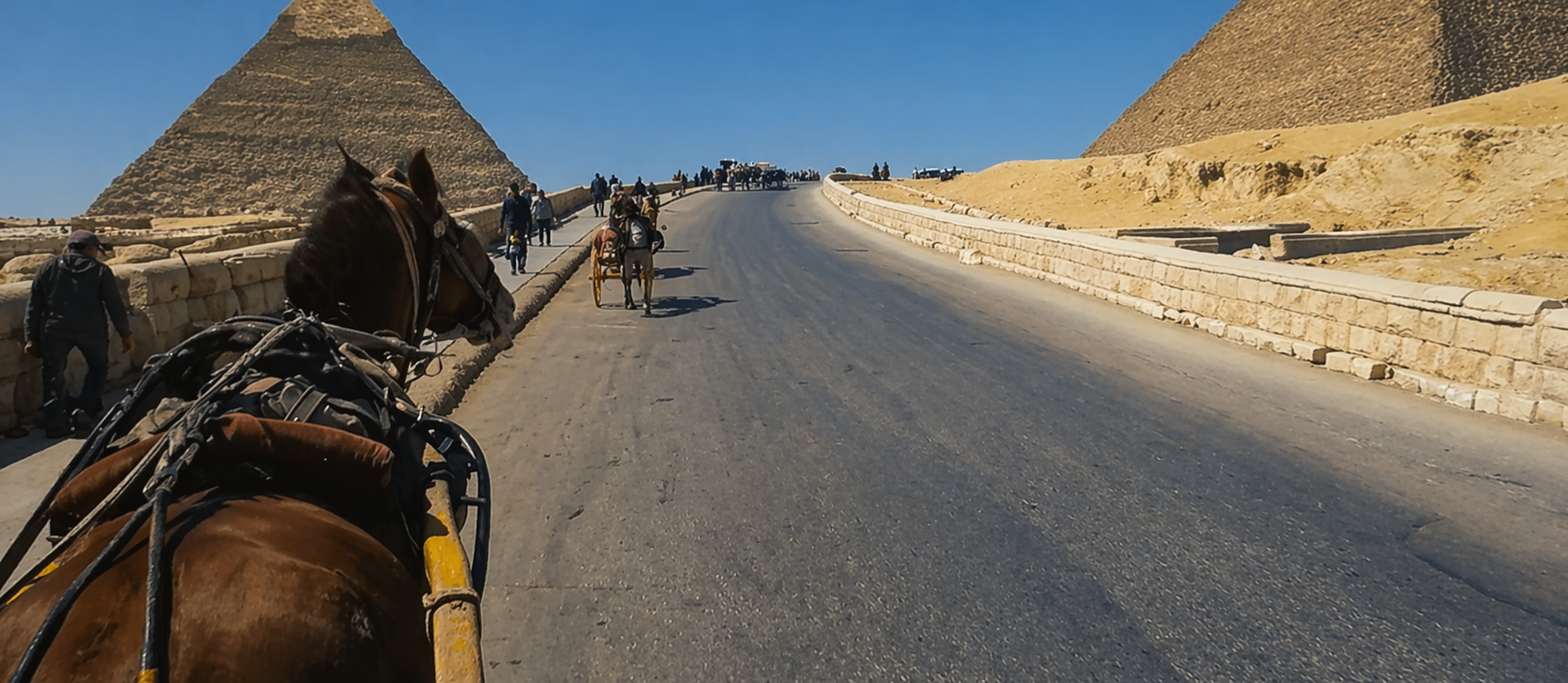 Pyramids stop in a 7 day Egypt itinerary