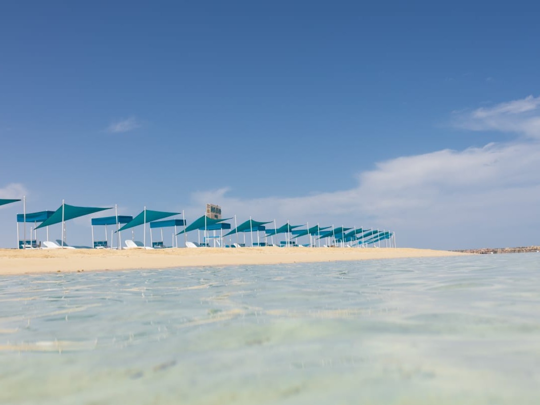 Private beach loungers