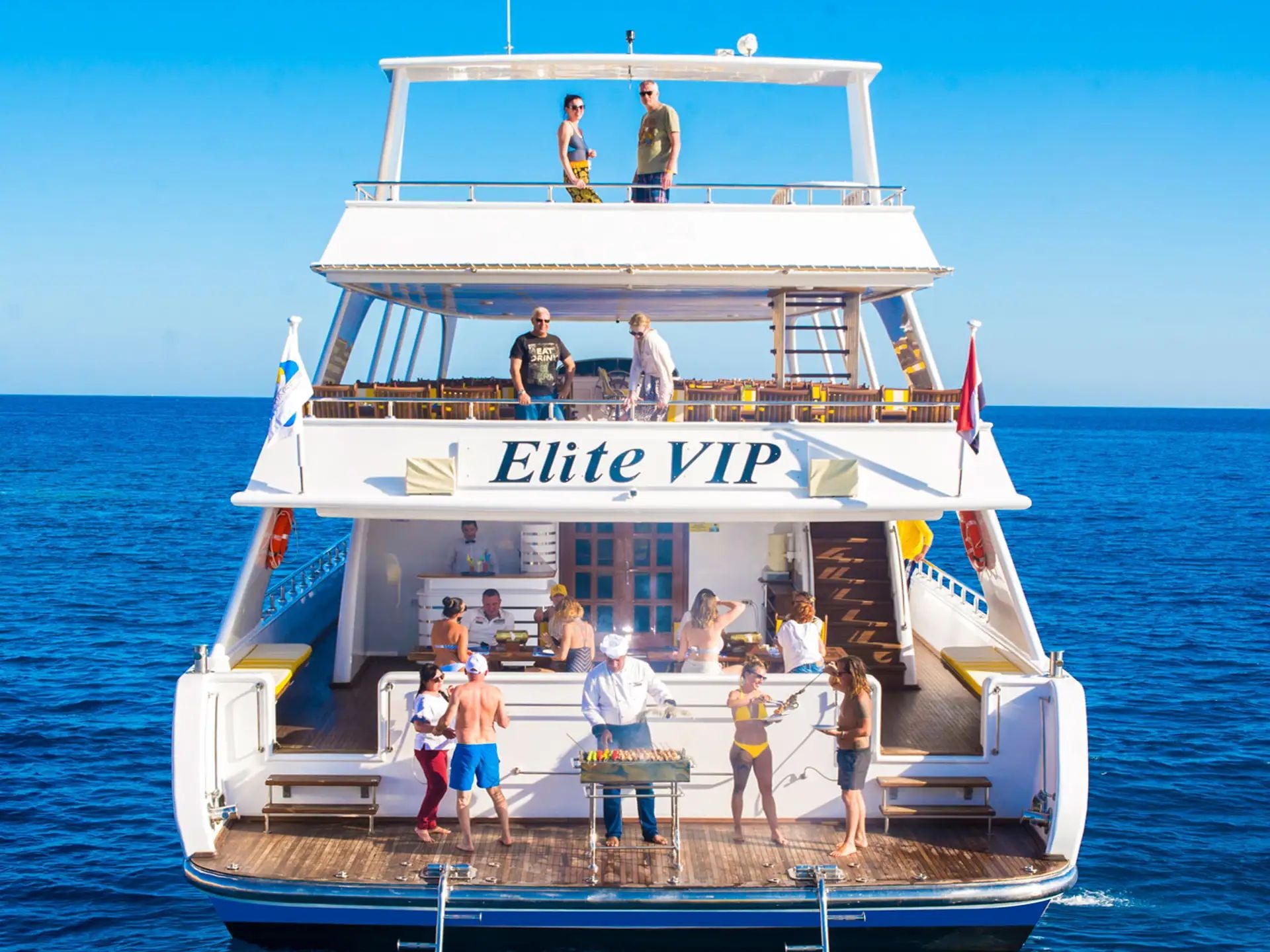 Elite VIP multi-deck yacht experience