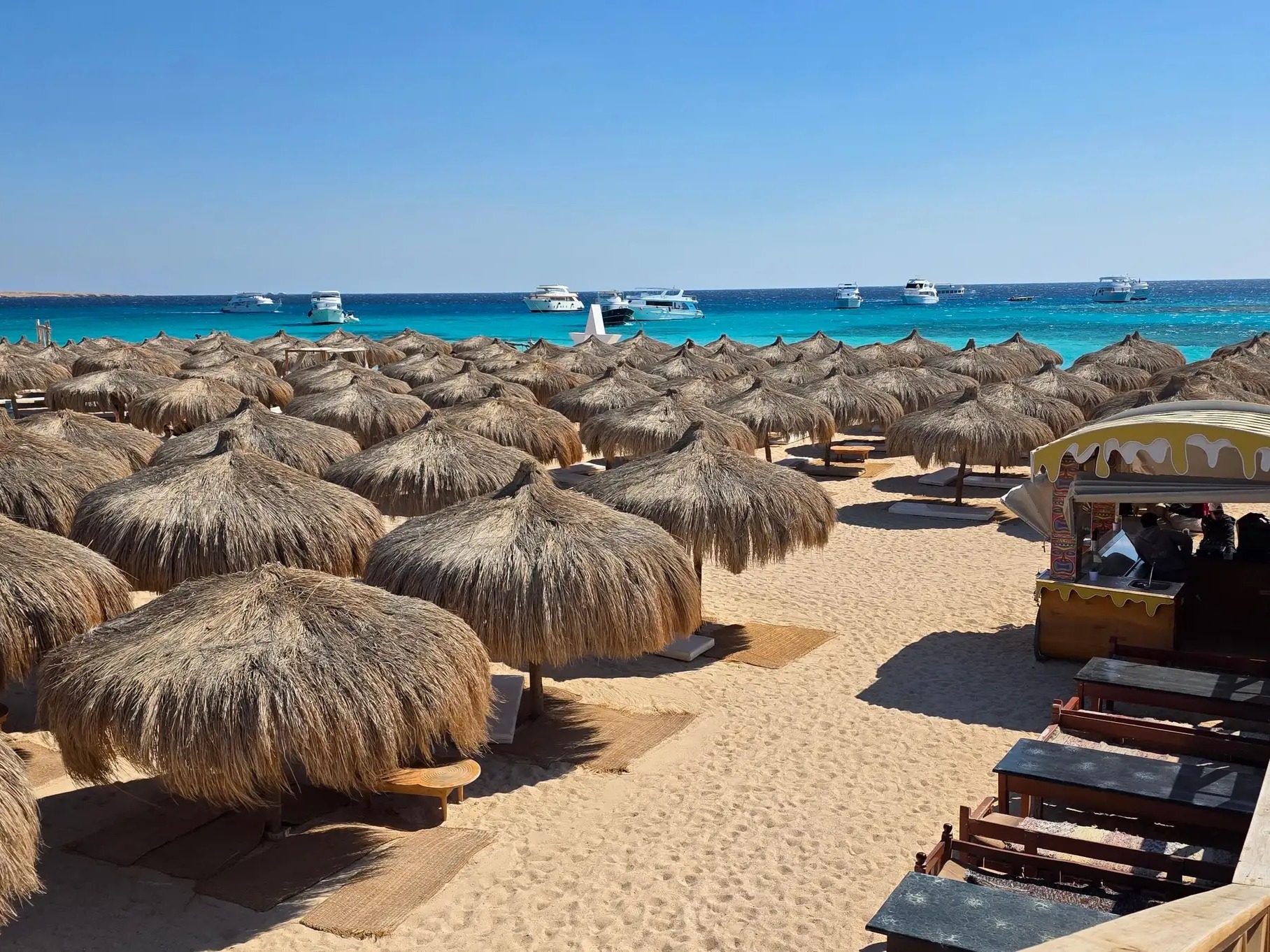 Panoramic view of Hula Hula Island beach