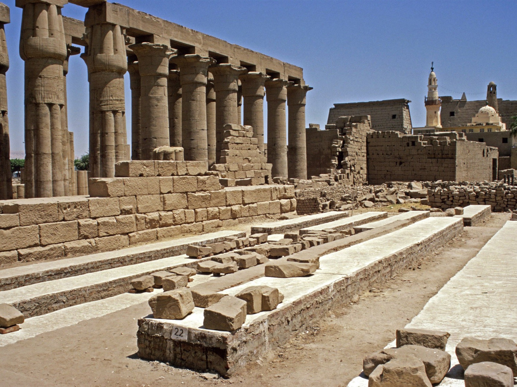 Karnak Temple ruins and columns