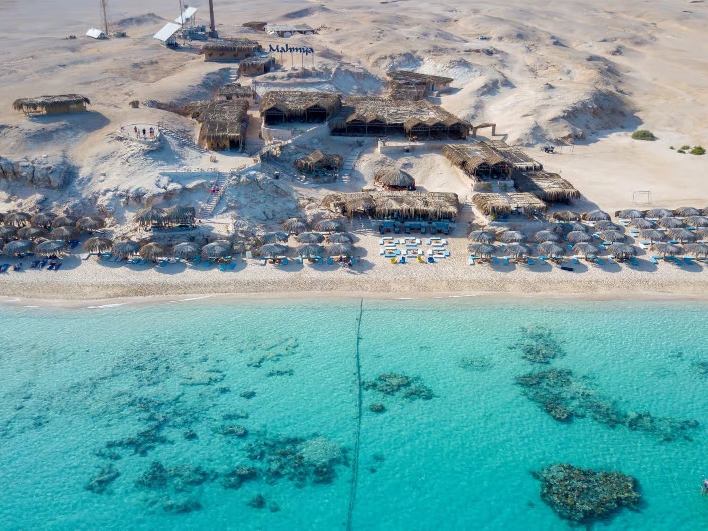 Aerial view of Mahmya Island