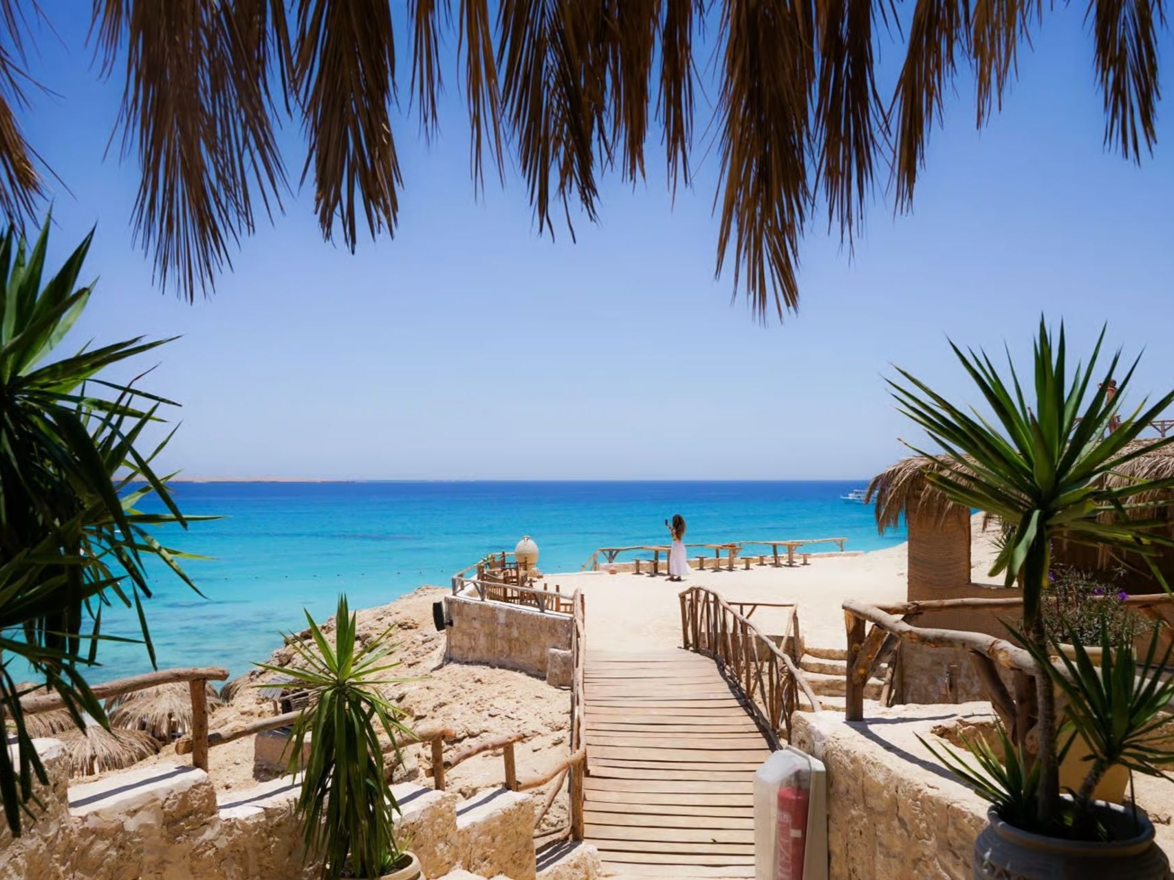 Scenic walkway overlooking the sea