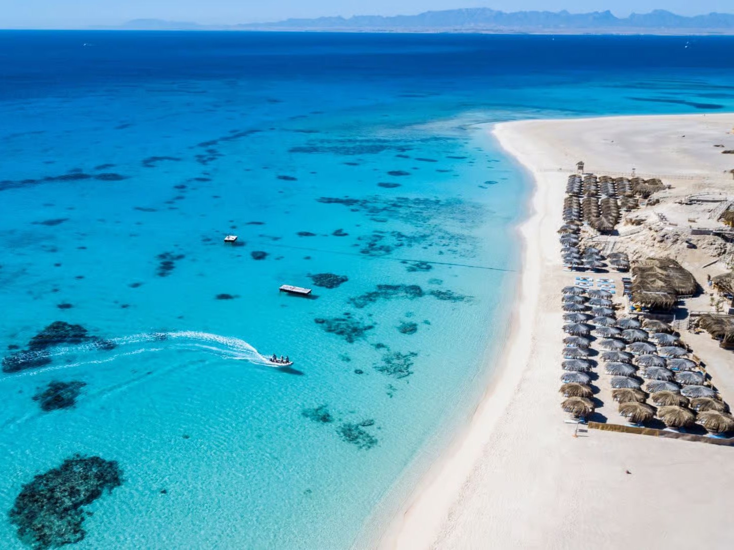 Aerial view of Mahmya beach
