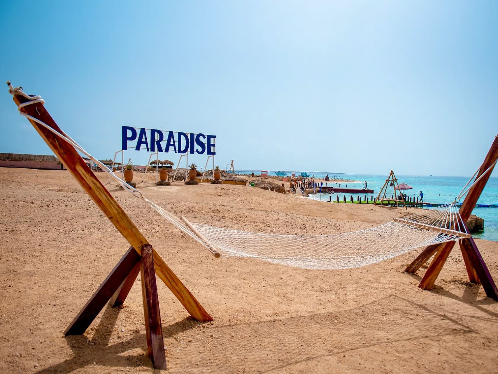 Hammock on Paradise Island beach