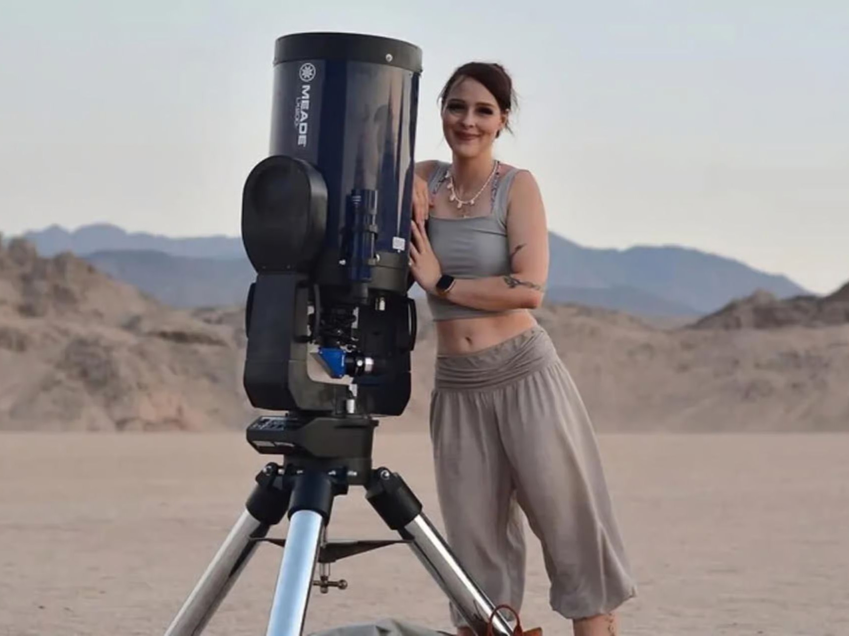 Stargazing with telescope
