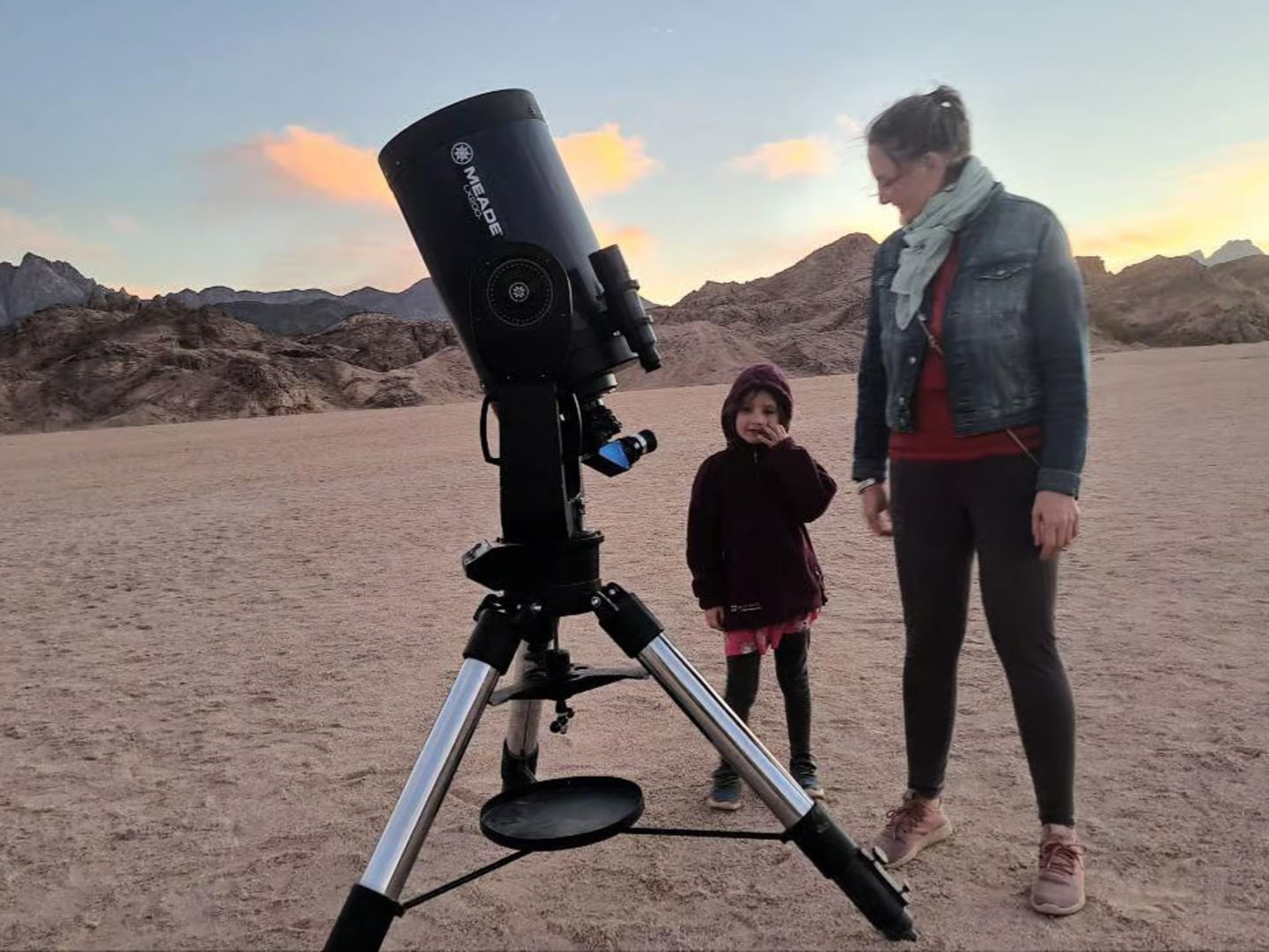 Stargazing with telescope