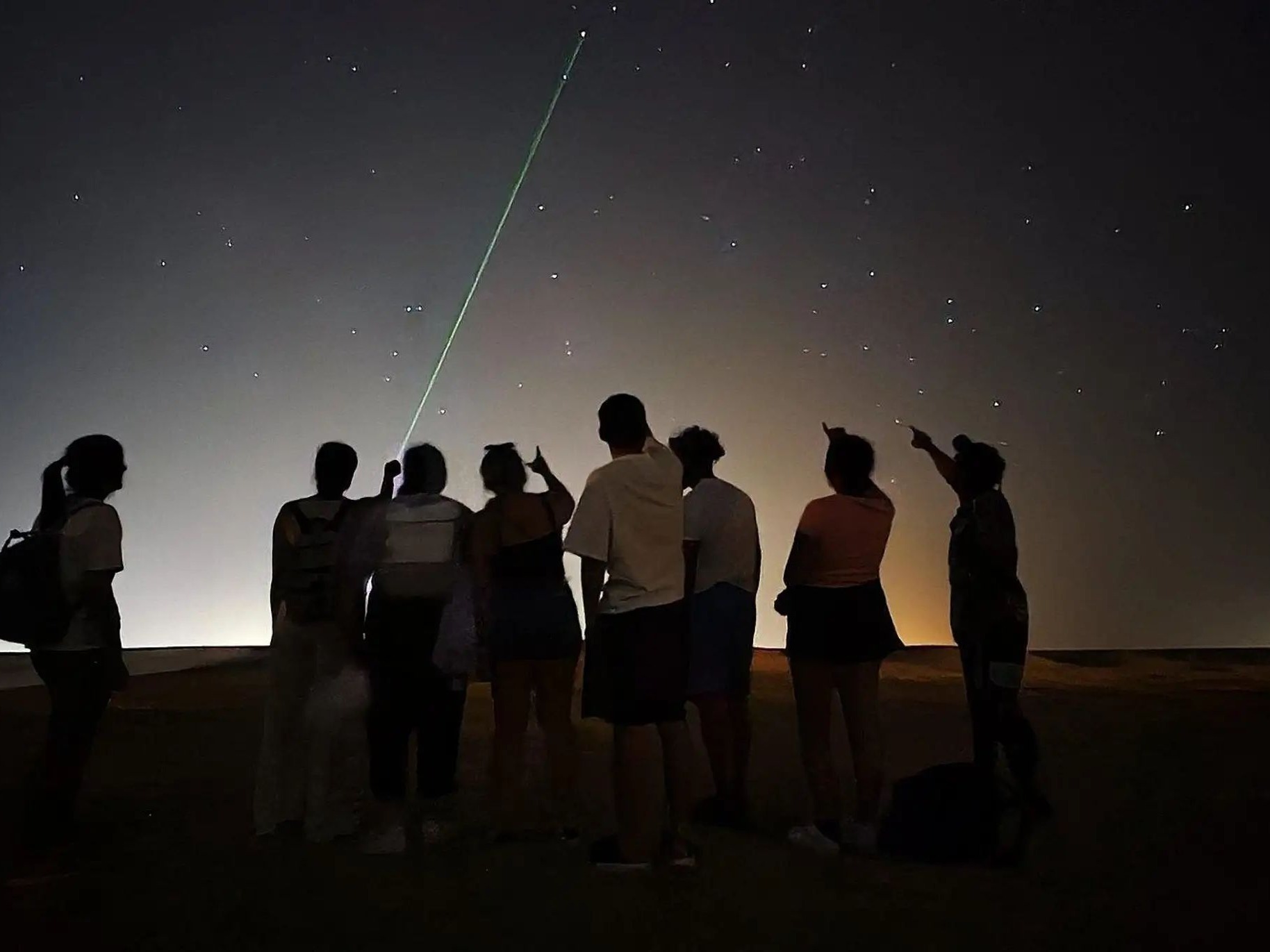 Stargazing with telescope