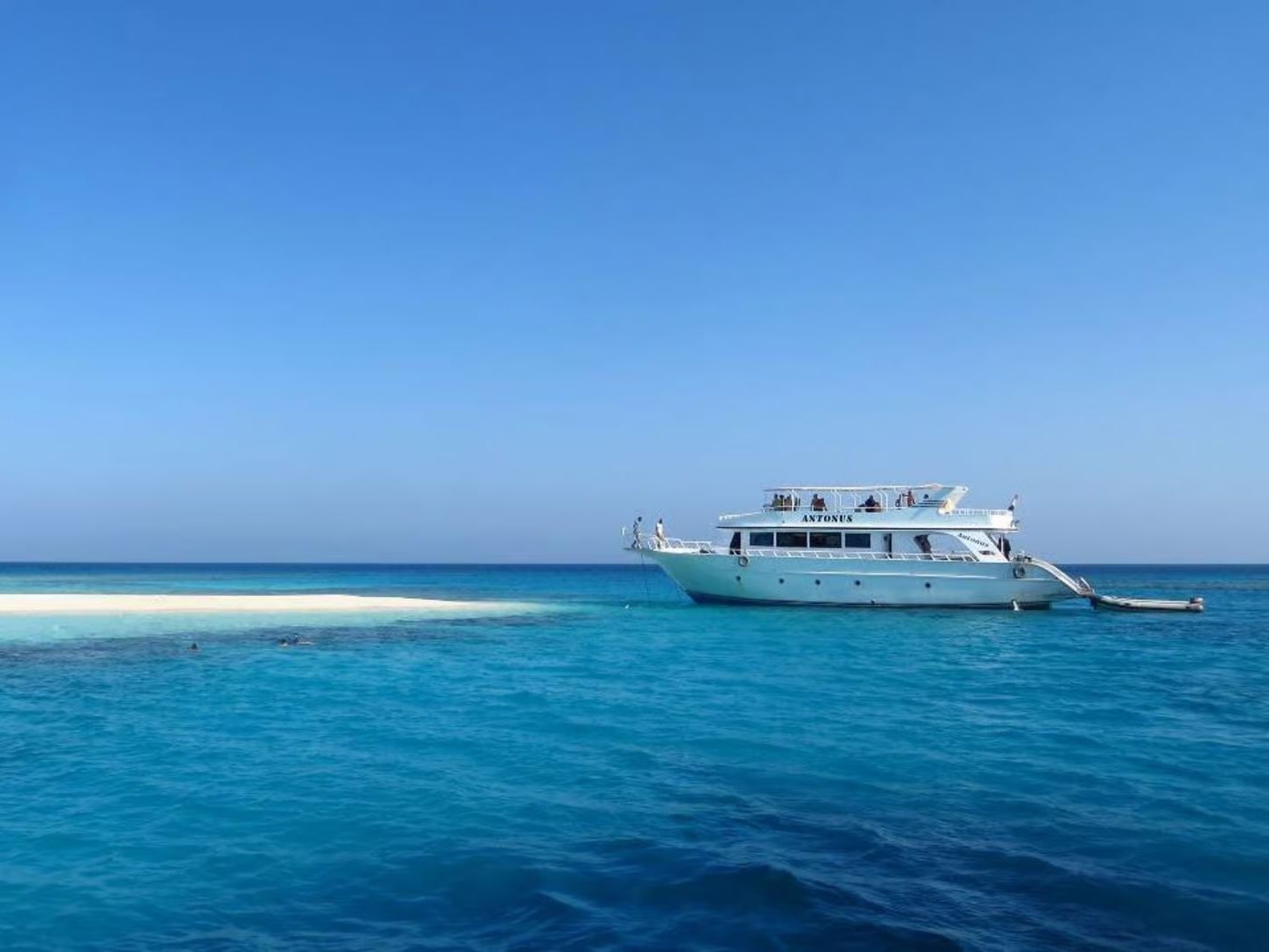 Snorkeling in crystal clear Red Sea water